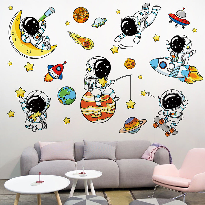 Children's space adventure wall sticker design 5