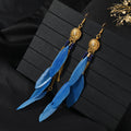 17 - Vintage Long Feather (Royal Blue)