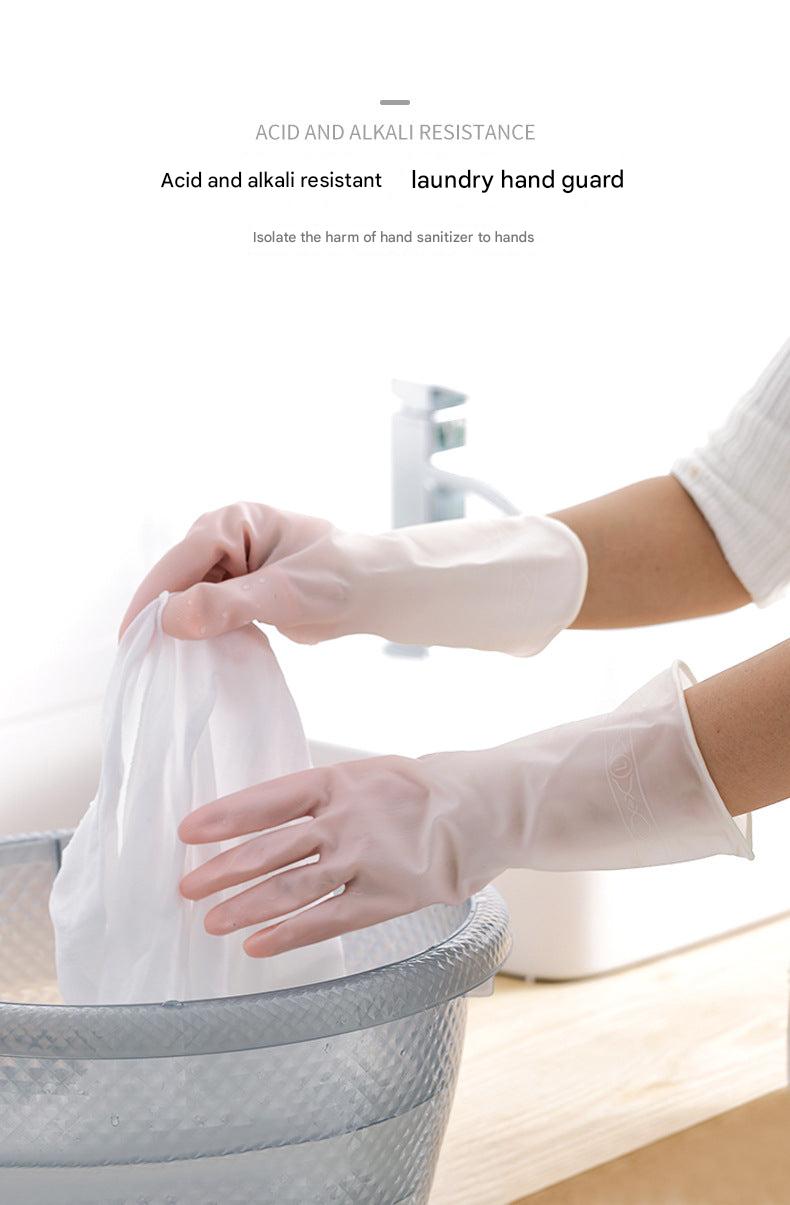 Durable latex cleaning gloves for kitchen use