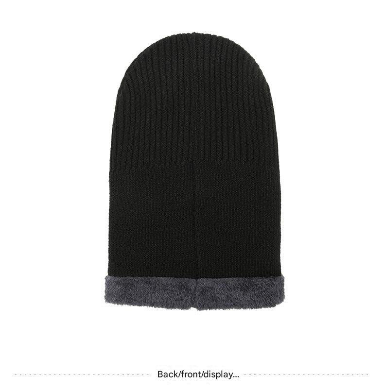 Men's winter fleece knit cap black