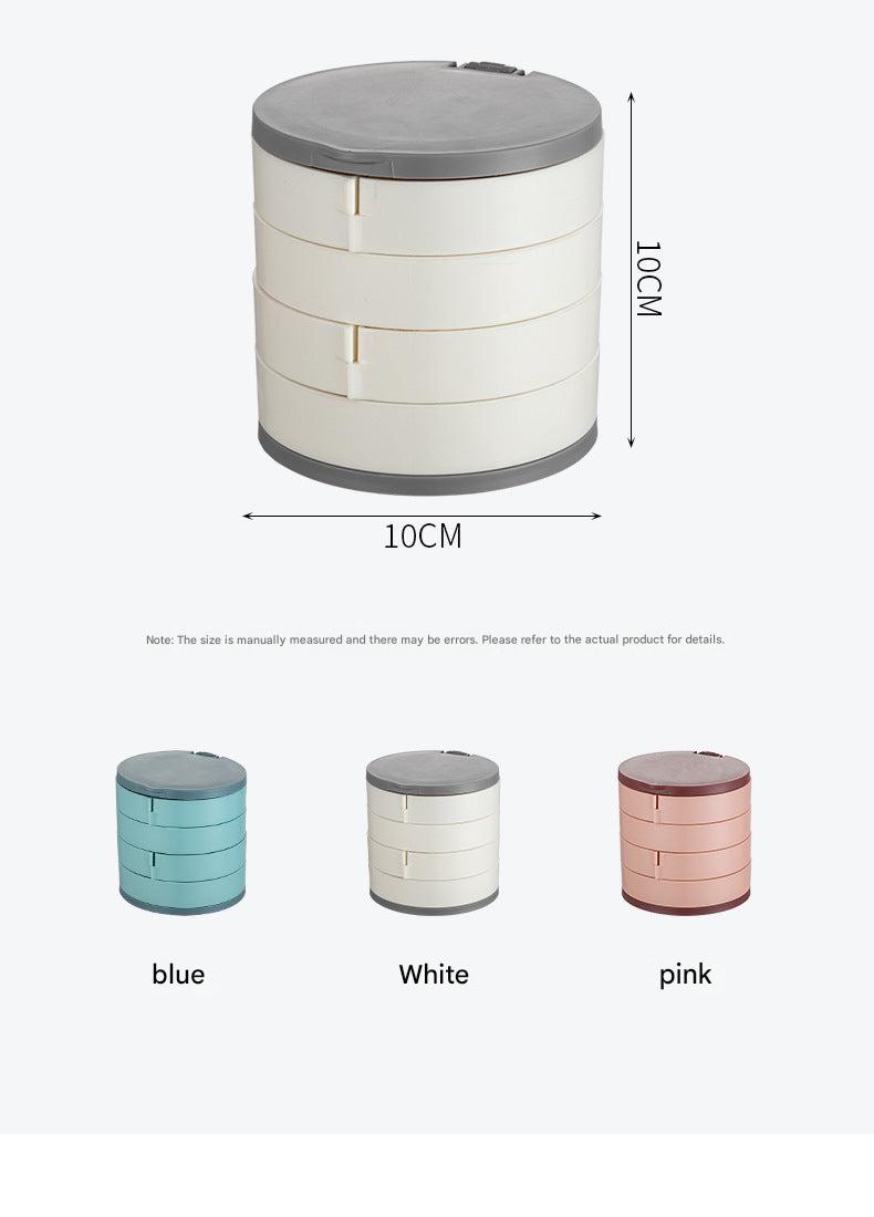Multi-layer jewelry organizer box in white