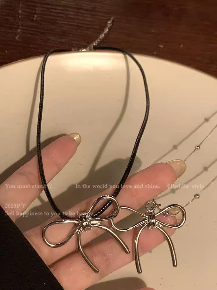 Chic Bowknot Sweater Necklace image 3