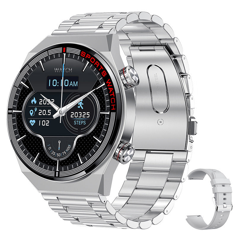 Stylish smartwatch with leather band