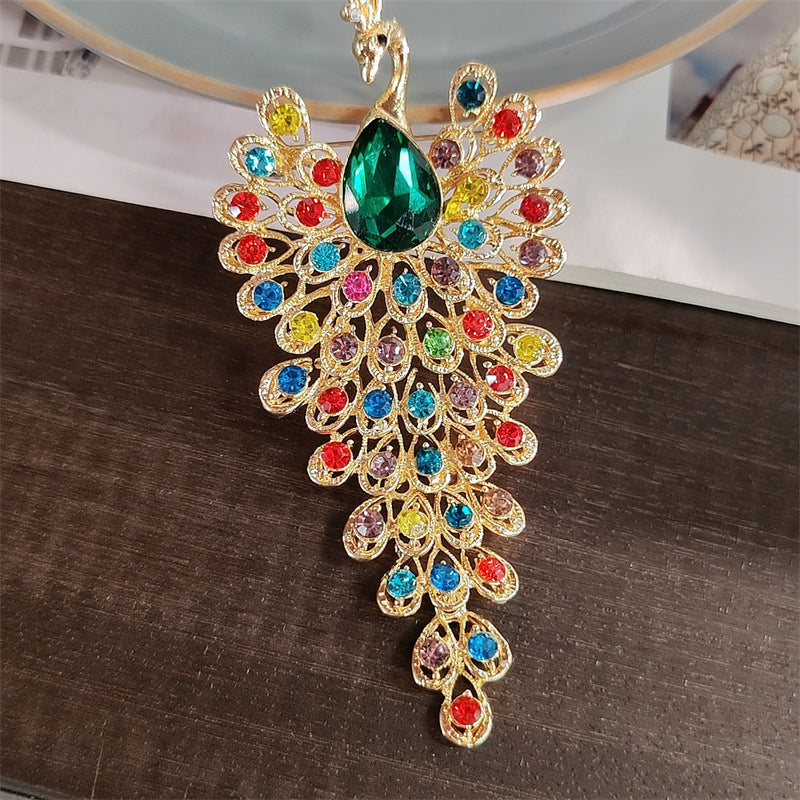 unique retro peacock fashion pin