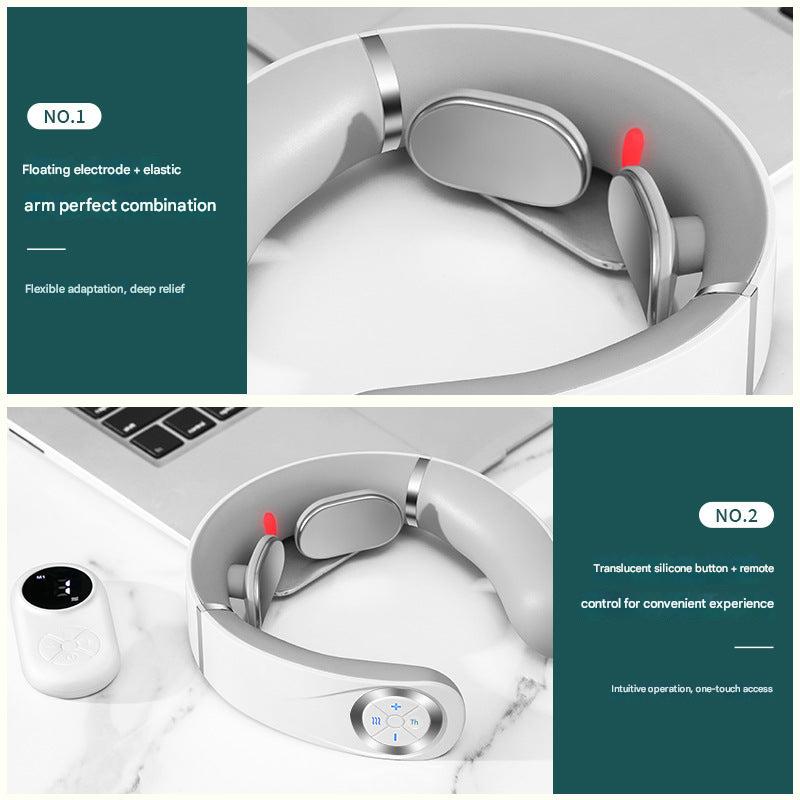 Neck massager in use