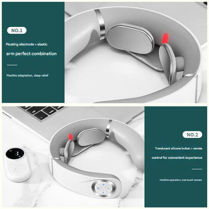 Neck massager in use