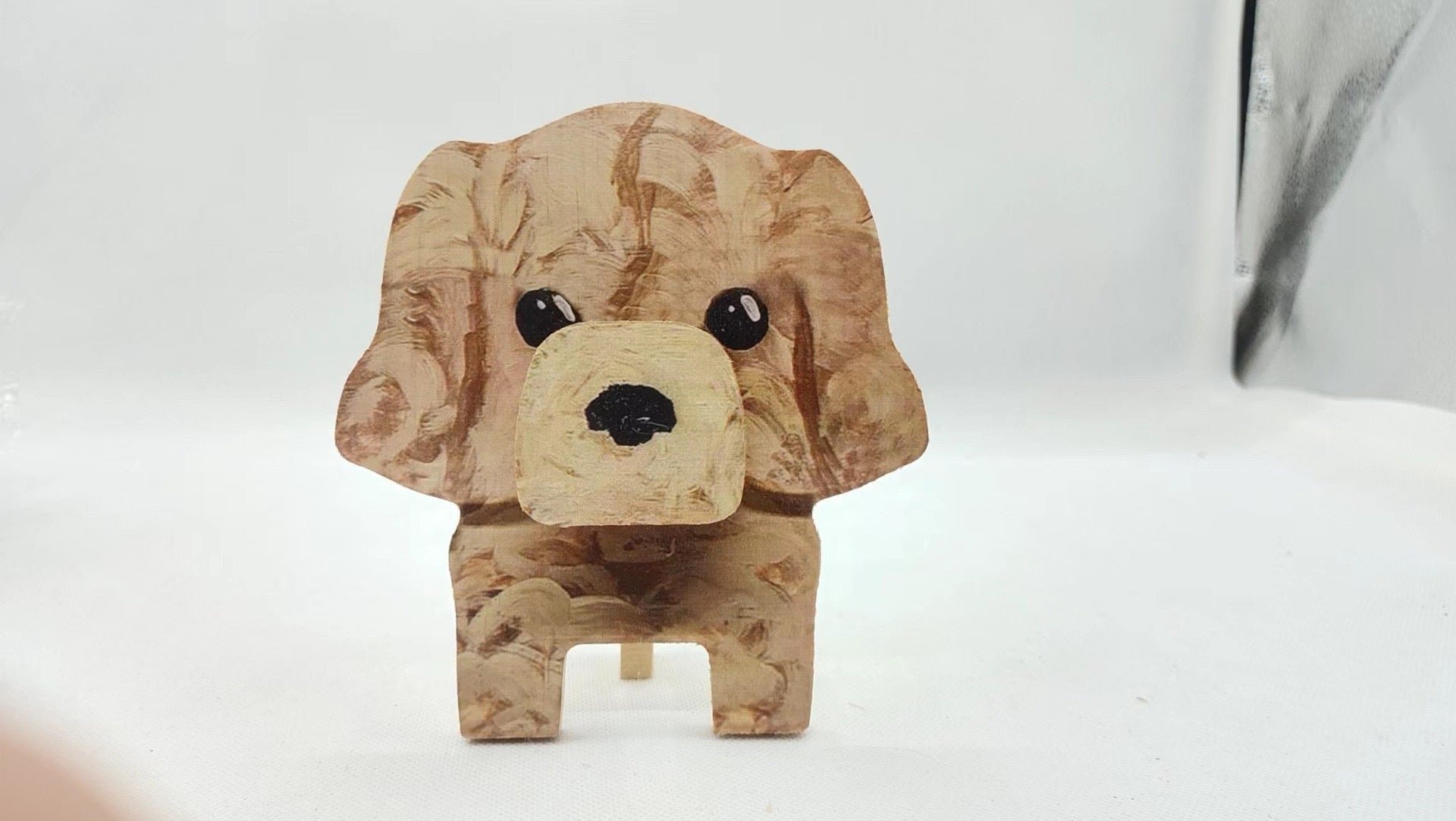 Wooden animal eyeglasses holder corgi design