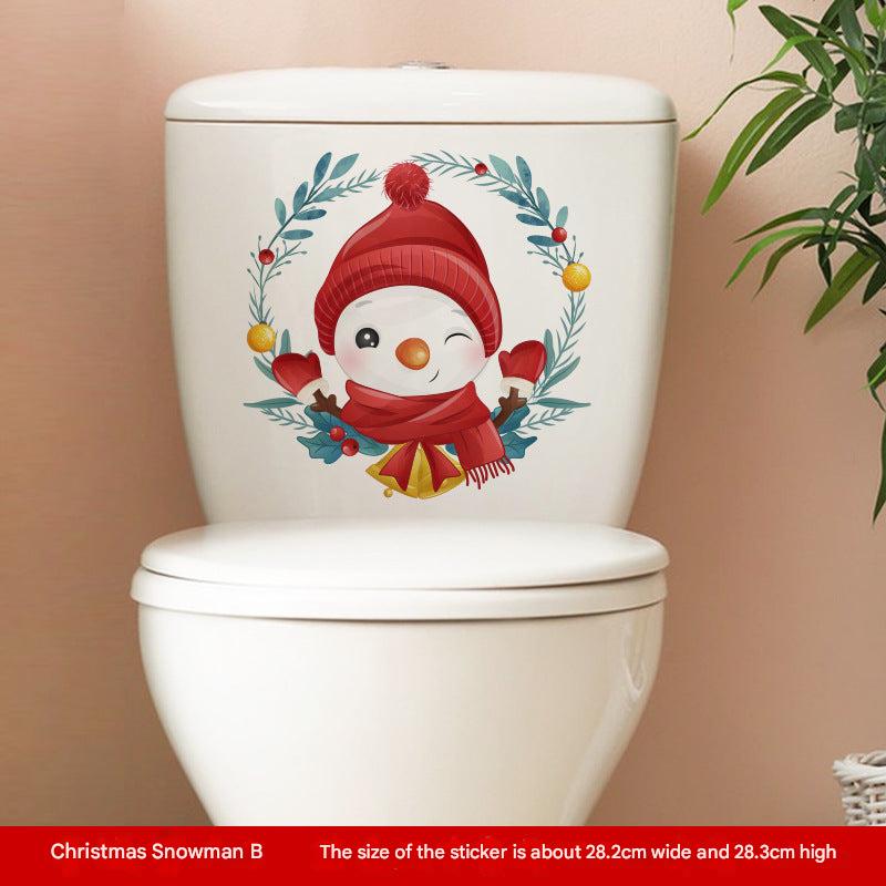 holiday bathroom decorations Santa decal 2