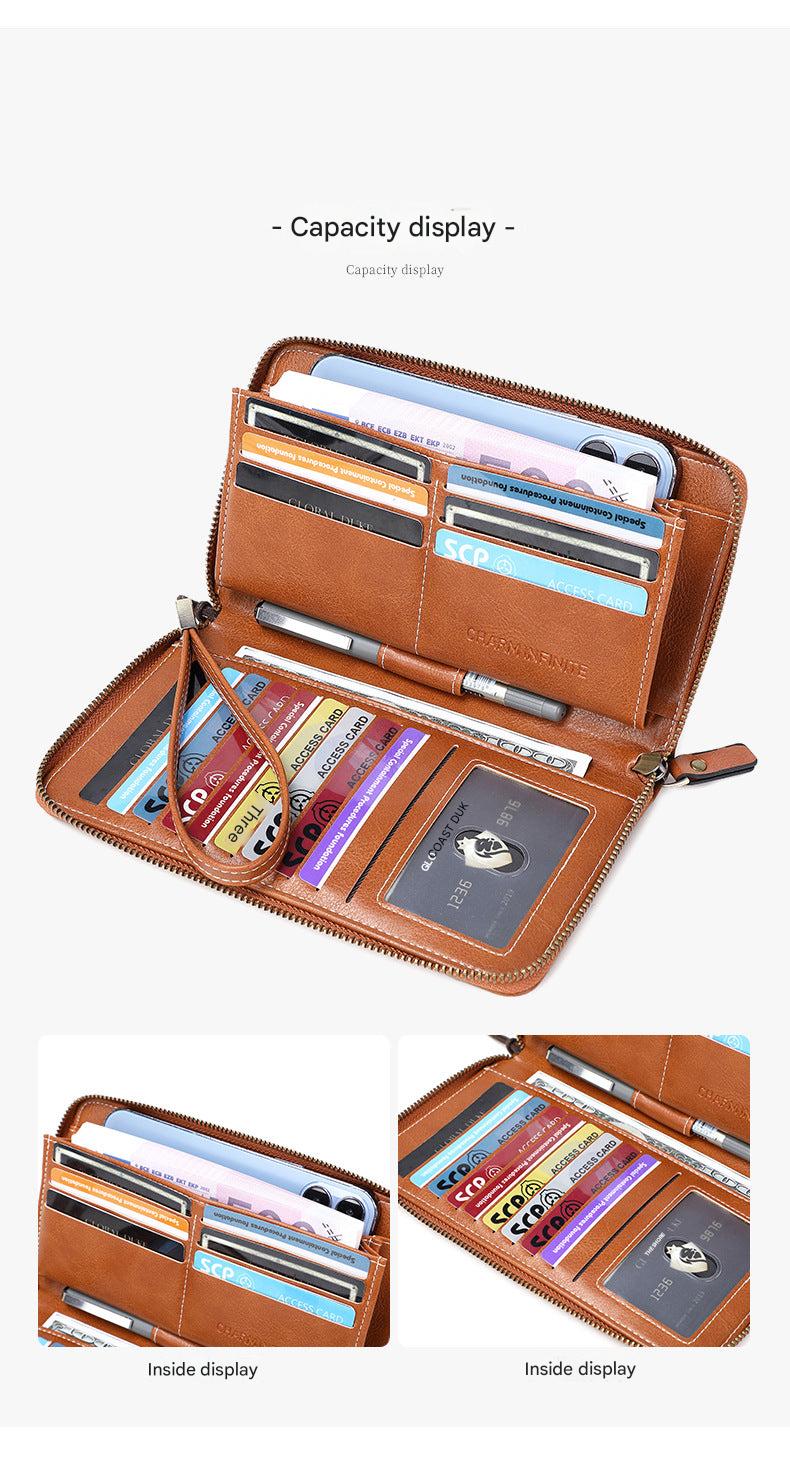 RFID women's wallet with multiple card slots