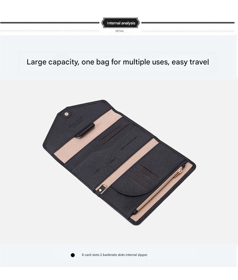 travel document organizer with multiple compartments