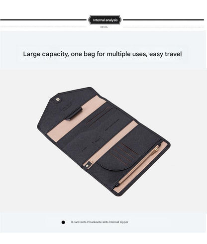 travel document organizer with multiple compartments