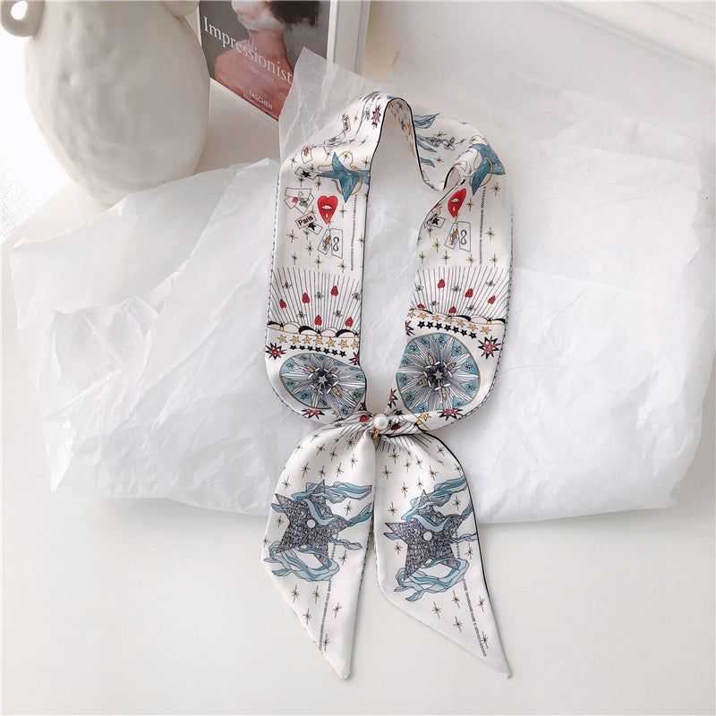 Detailed view of scarf fabric and print - Image 6