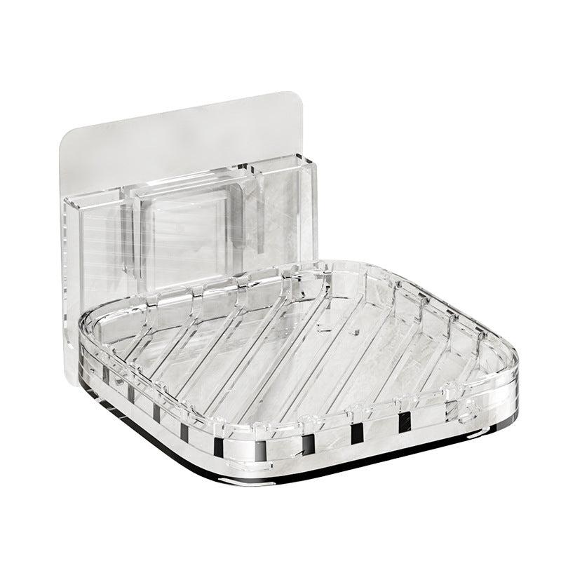 Transparent white soap dish image 4