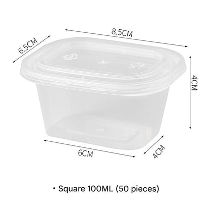 Transparent condiment containers for meal prep