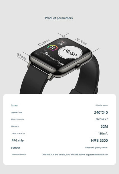Smart Fitness Tracker Watch in use during exercise