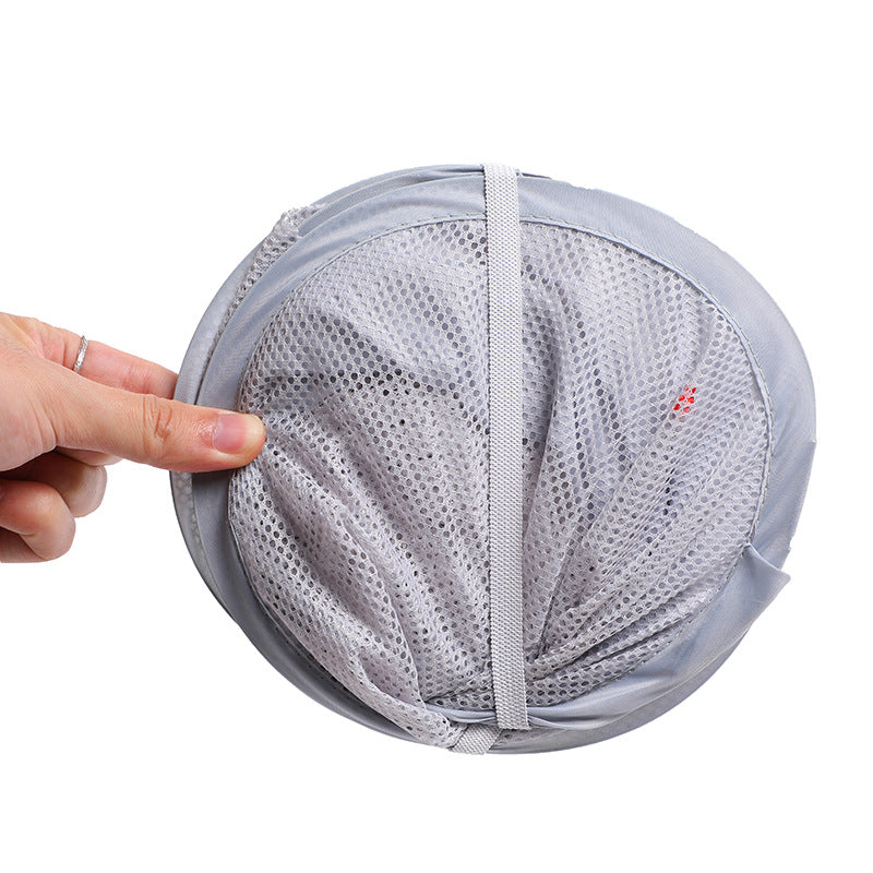 Foldable laundry basket stylish gray and white design