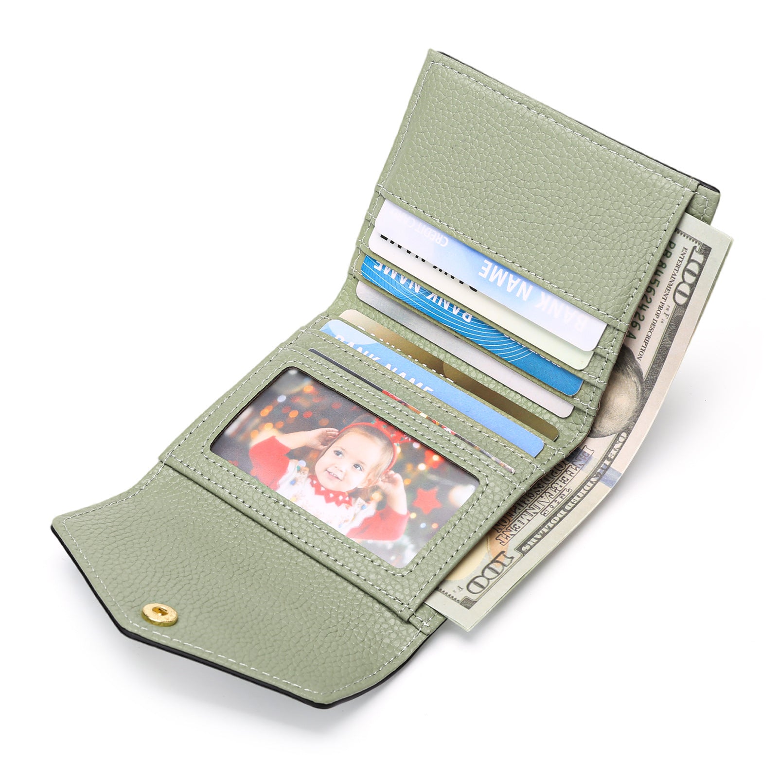 Compact women's wallet with cards