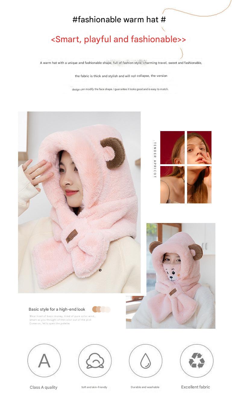 Cute bear hat for girls winter fashion