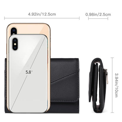 stylish tri-fold wallet in starry black