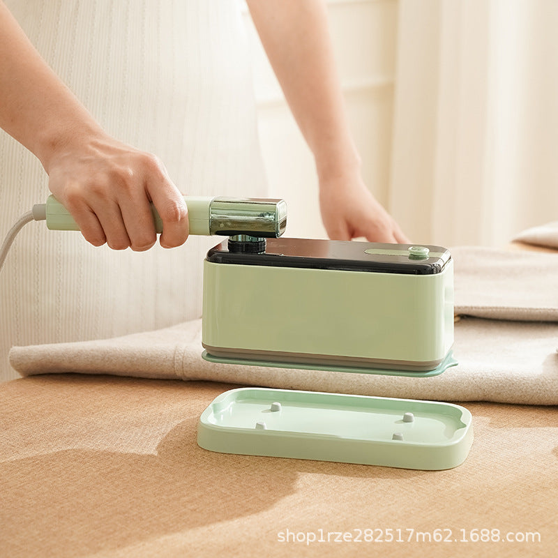 Steam iron with steam output demonstration