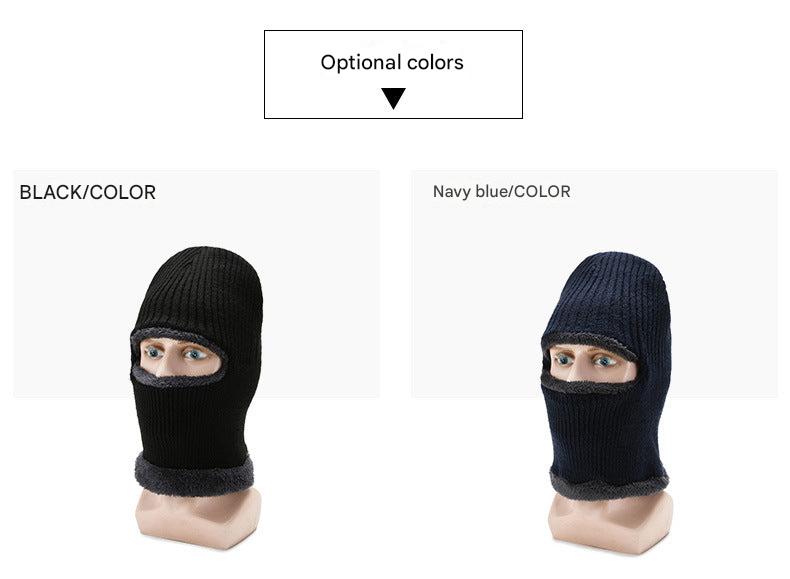 Men's winter fleece knit cap cycling