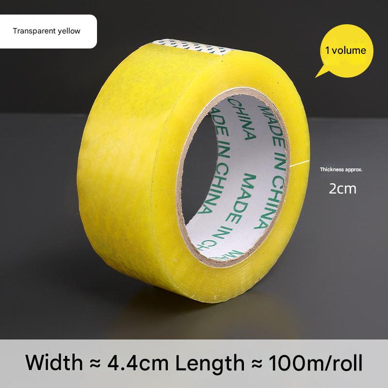 Transparent packing tape roll