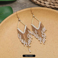 1 - Bohemian Crystal Tassel (White)