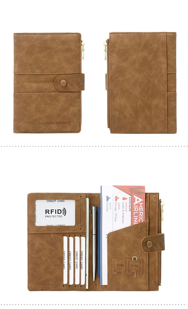 RFID passport holder in red