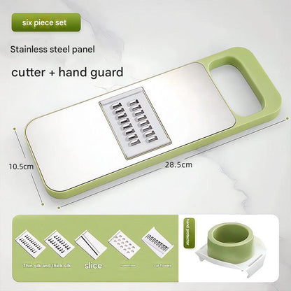 stainless steel grater next to cutting board