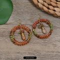 6-Meter Bead Round Crystal Pendant (Red and Green)