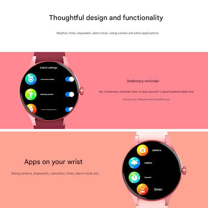 Smartwatch in pink and blue colors