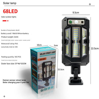 Motion sensor solar outdoor light in the garden