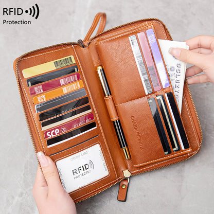 RFID women's wallet in black color