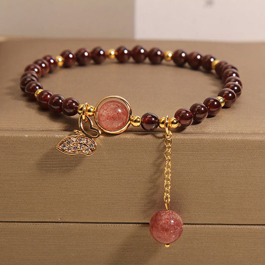 Garnet bracelet on wrist image