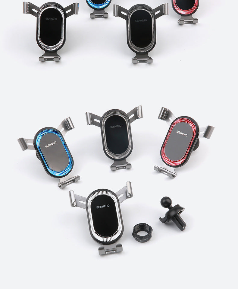 Close-up of adjustable car phone holder