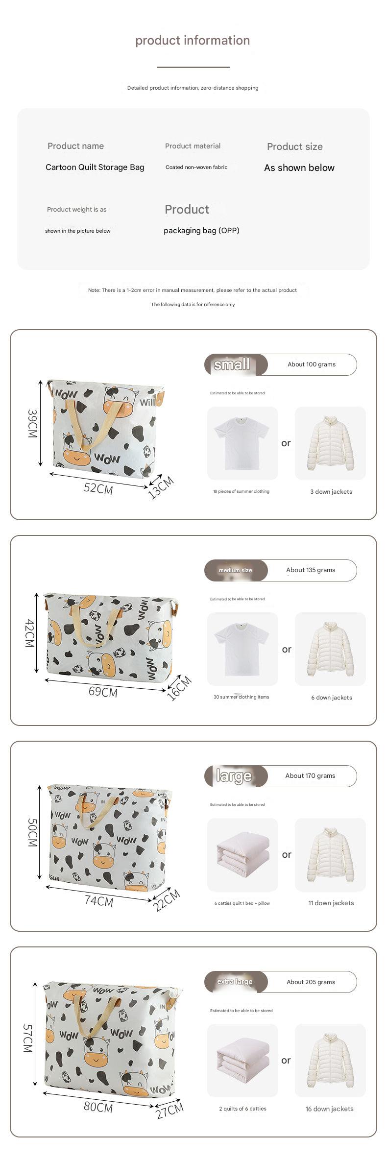 Waterproof storage bag for clothes