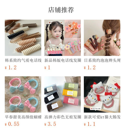 Assorted colorful hair ties set