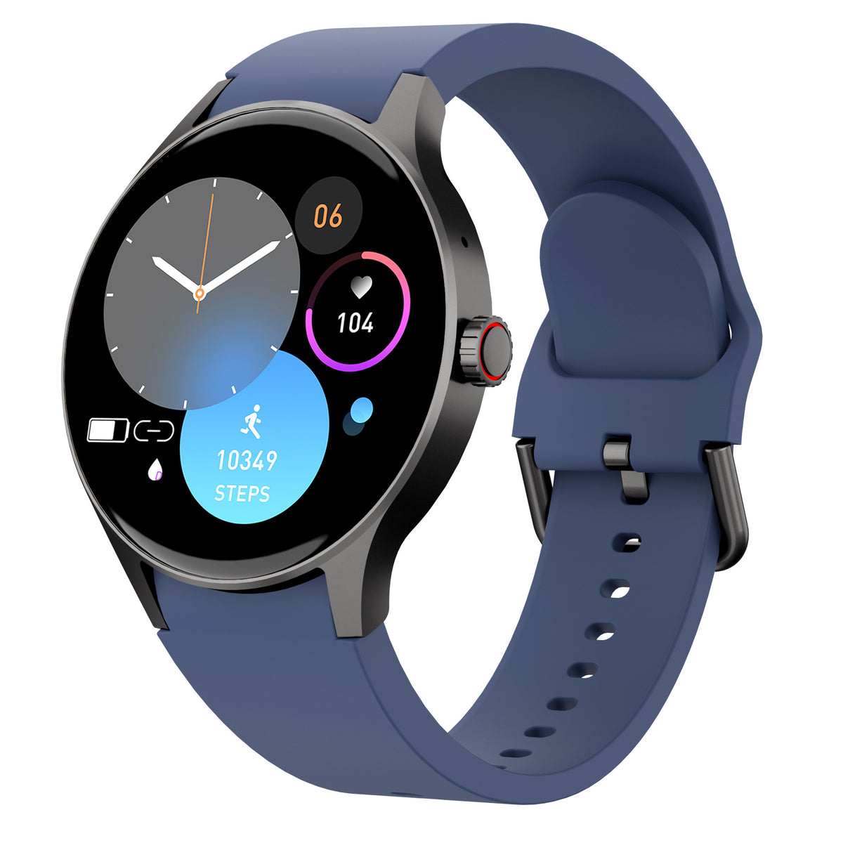 Smartwatch displaying health metrics