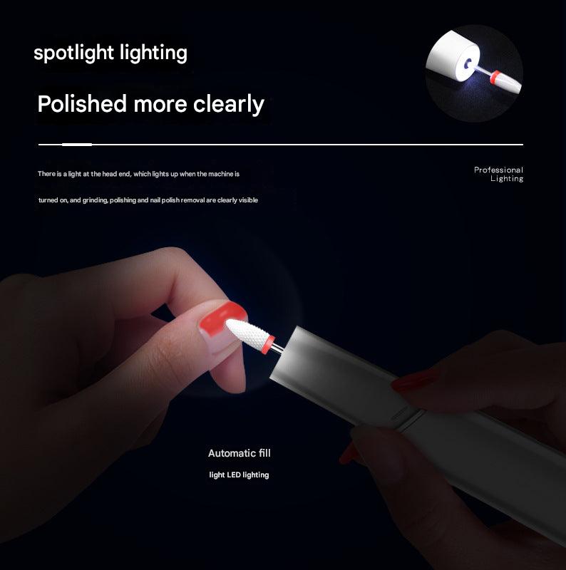 Portable nail polishing device