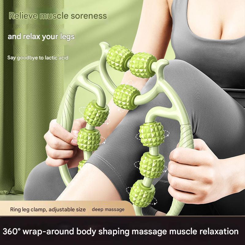 Leg massager with additional rolling stick