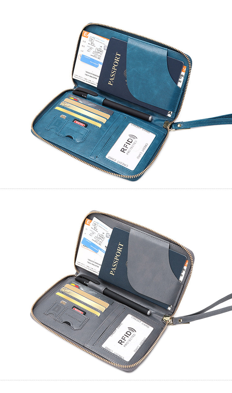 Lightweight passport holder in green