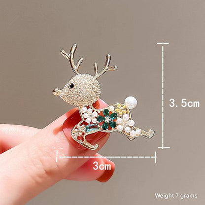 festive animal brooch for holiday fashion