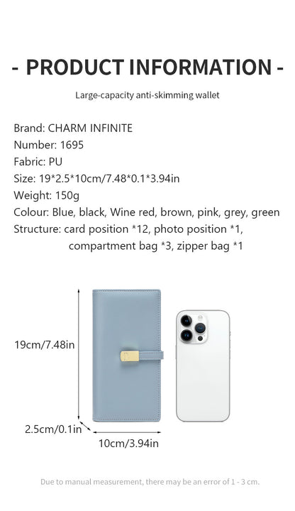 RFID-blocking women's wallet in pink