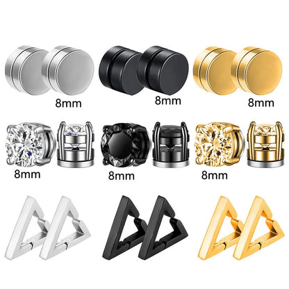 Stylish stainless steel magnetic ear cuffs image 1