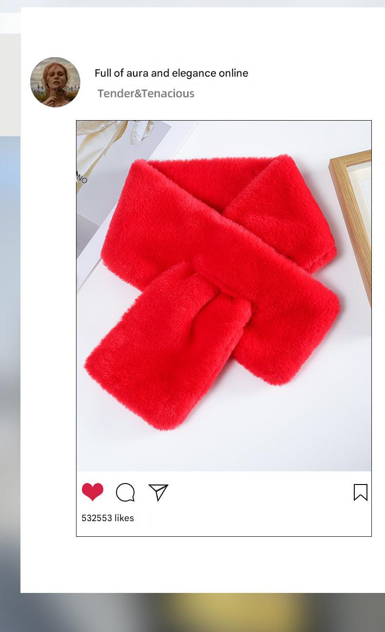 Cozy Multi-Color Faux Fur Scarf Image 4