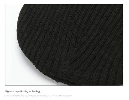 Men's winter fleece knit cap navy