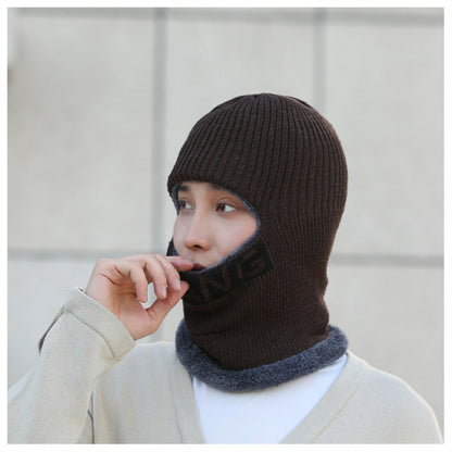 Men's winter fleece knit cap black