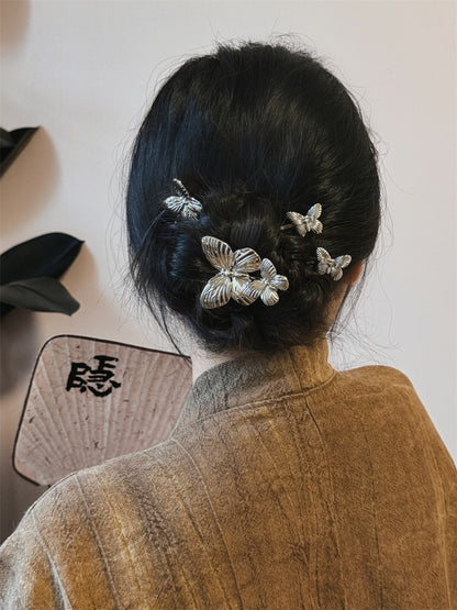 Elegant Metal Butterfly Hair Clip - Gold