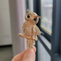 Large Owl Brooch - Gold