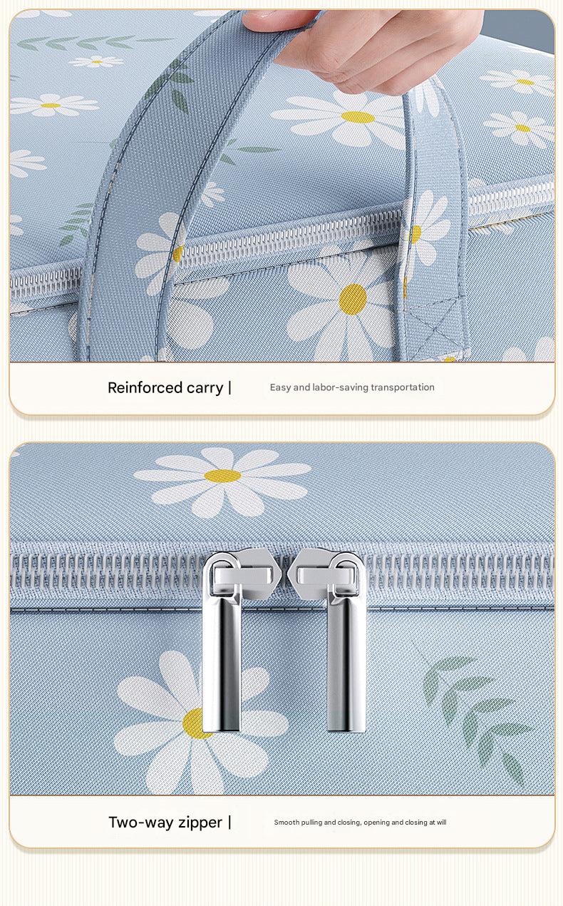 Non-woven storage bag beige daisy